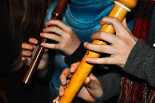 Flöten-Musik im Schulgottesdienst (Foto: SMMP/Hentrich)