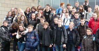 Französische und deutsche Schüler besuchten das Schokoladenmuseum in Köln. (Foto: WBG/Großerhode)