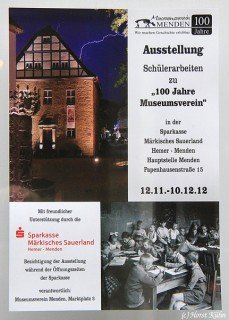 Ausstellungsplakat: Schülerarbeiten zu "100 Jahre Museumsverin" (Foto: http://www.myheimat.de)