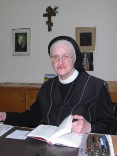 Schwester Burkhardis - über 50 Jahre der gute Geist an der Pforte des WBG (Foto: Sr. M. Thoma/SMMP)