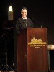 Schwester Maria Thoma bei ihrer "letzten Rede als Schulleiterin und ersten Rede als Vertreterin des Schulträgers" (Foto: C. Scholz/SMMP)