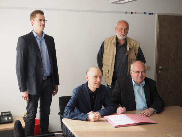 v.l.n.r.: Herr Lambert, Herr Dr. Maler, Herr Klauke und Herr Wächter (Foto: C. Scholz/SMMP)